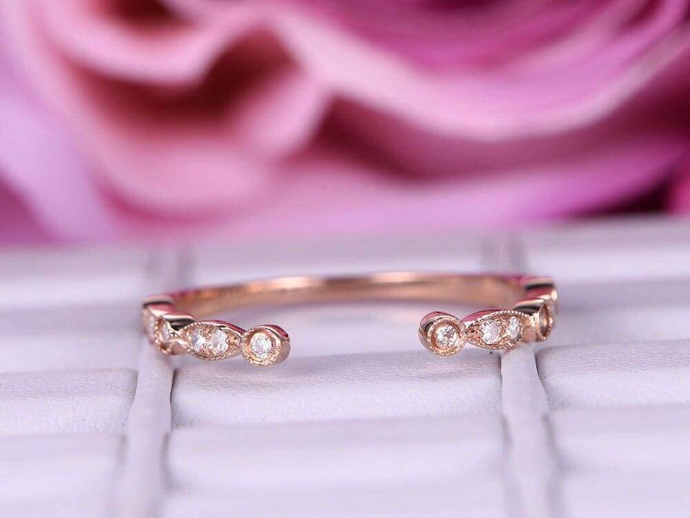0.25 Carat Open Top Diamond Wedding Ring for Women - 18k Gold Plated Engagement, Anniversary & Bridal Band - Perfect for Proposals, Weddings & Special Occasions