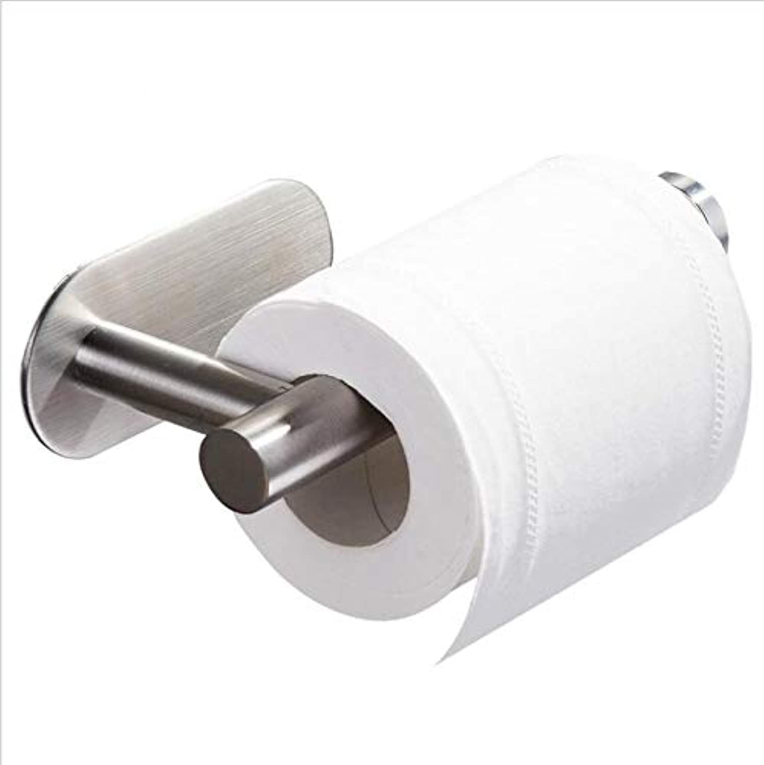 No Drill 3M Adhesive Toilet Paper Holder - SUS304 Stainless Steel Brushed Nickel Bathroom Tissue Roll Mount for Home, RV, Apartment & Dorm - Easy Installation Wall Mount Paper Towel Holder (DG-TPA22)