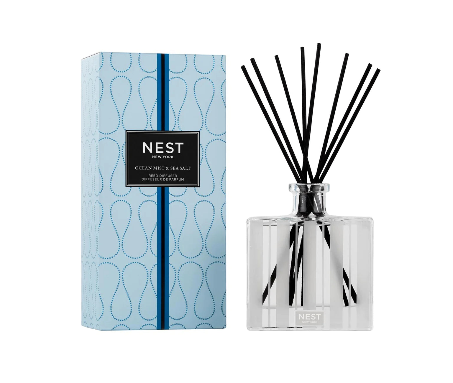 Nest Ocean Mist & Sea Salt Reed Diffuser - Home Fragrance Oil Set for Relaxation, Aromatherapy & Spa-Like Ambiance | Perfect for Living Room, Bedroom & Bathroom