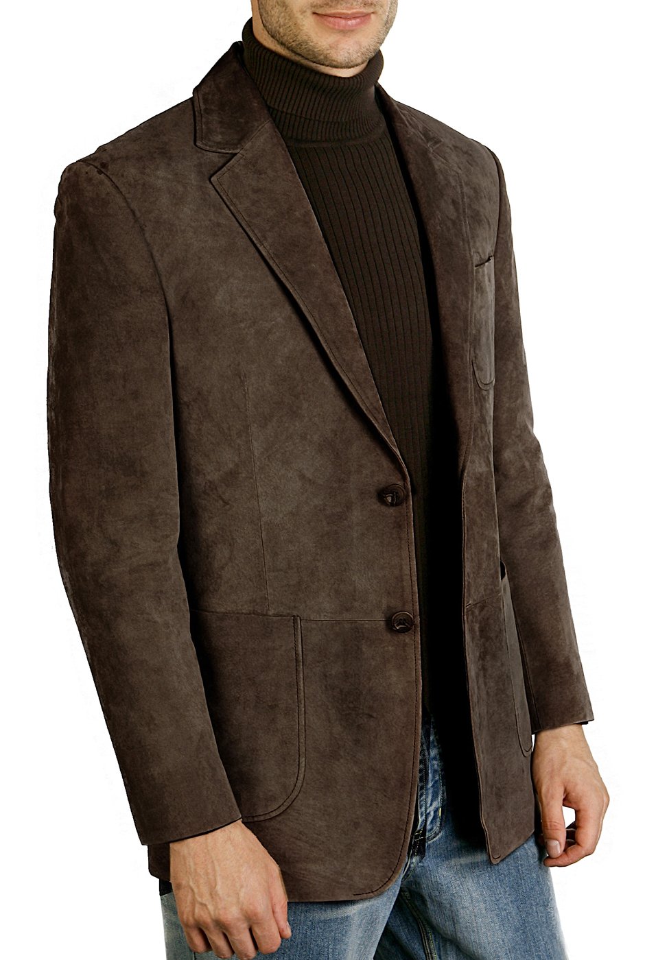 BGSD Men's Steve 2-Button Suede Leather Blazer Sport Coat Jacket - Slim Fit Formal Wear for Business, Weddings & Office (Big & Tall, Short Sizes Available) - Perfect for Professional Events, Date Nights & Special Occasions