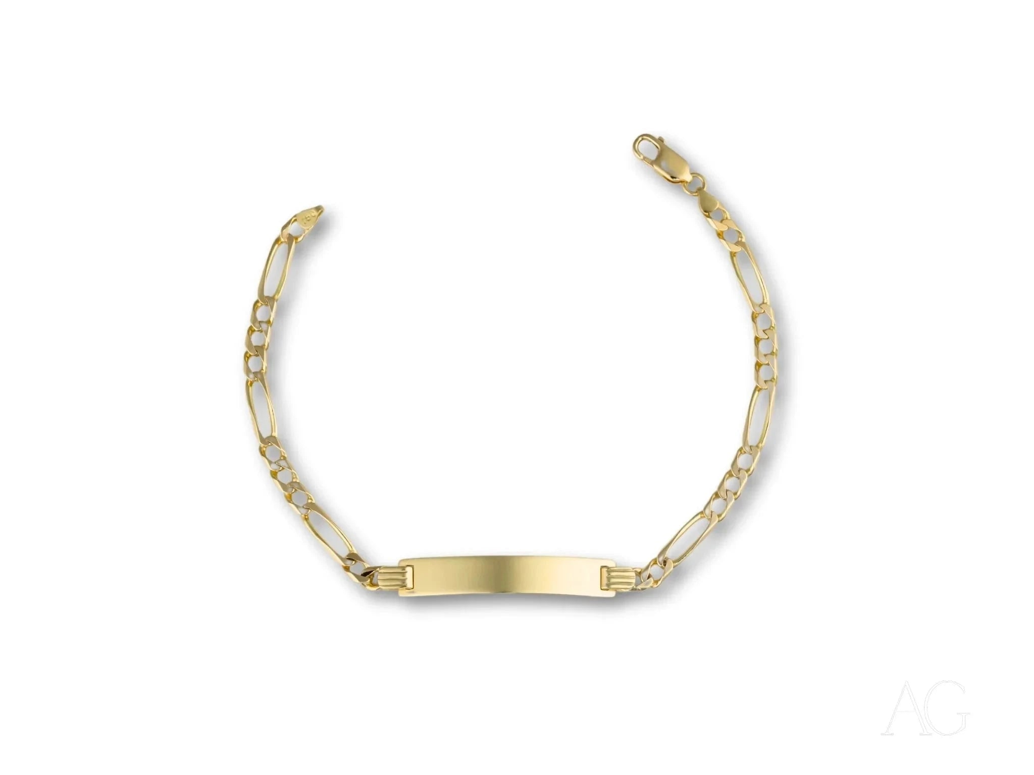 18K Solid Gold ID Bracelet for Women - Personalized Engraved Nameplate - Elegant & Timeless Jewelry Gift for Her - Perfect for Anniversaries, Birthdays & Special Occasions