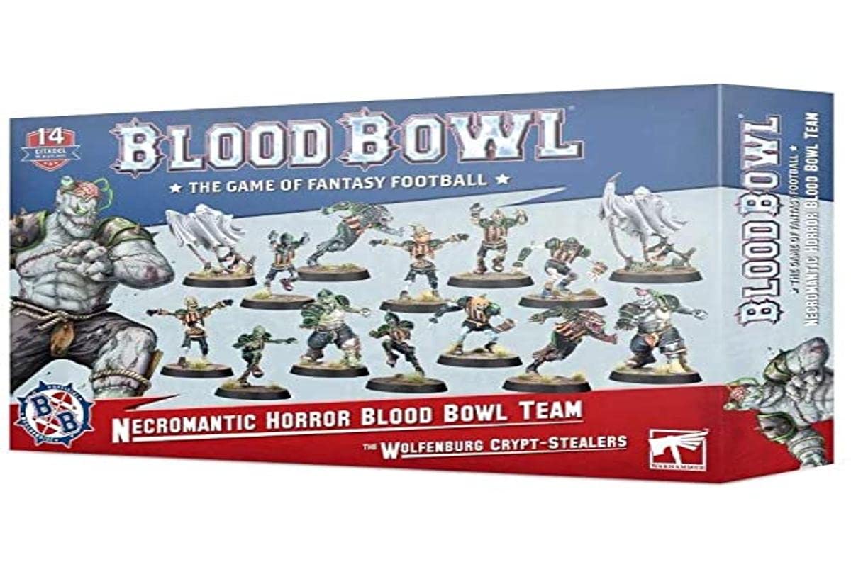 Games Workshop Blood Bowl Necromantic Horror Team - Wolfenburg Crypt-Stealers Fantasy Football Miniatures Set for Tabletop Gaming and Collectors
