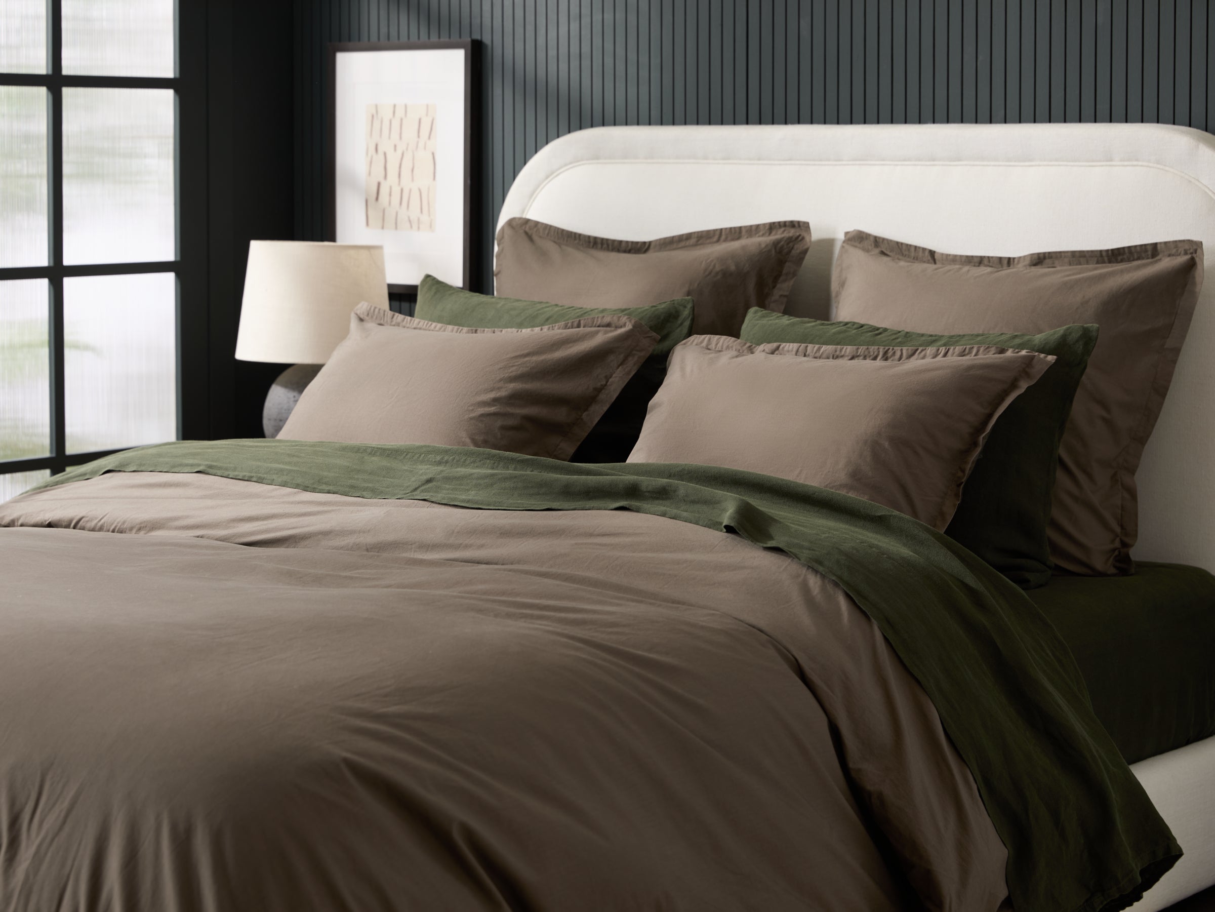 Premium Brushed Cotton Pillow Sham Set - Soft & Comfortable (Ash Gray) for Cozy Bedroom Decor & Luxury Home Styling