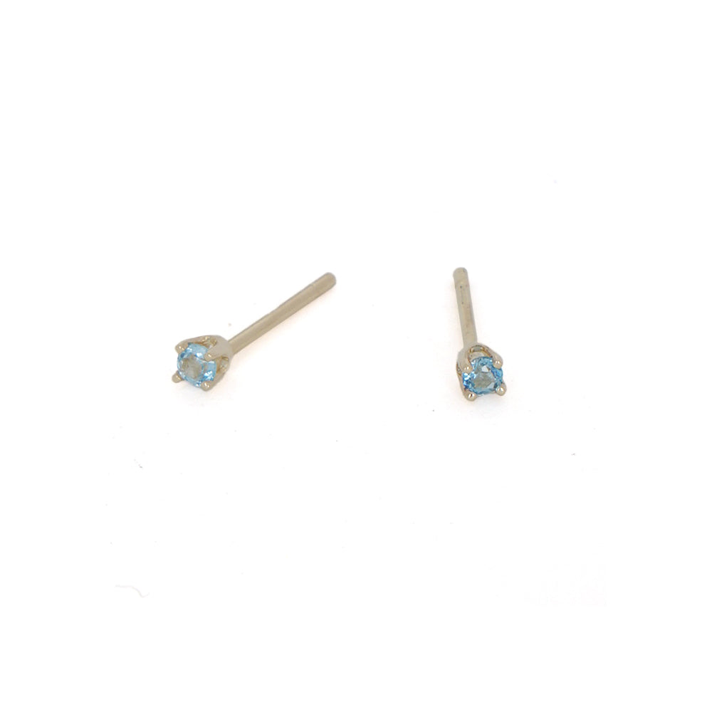 Aquamarine Stud Earrings for Women - Genuine Blue Gemstone Earrings, Sterling Silver Post Earrings - Perfect for Everyday Wear, Gift Giving & Special Occasions