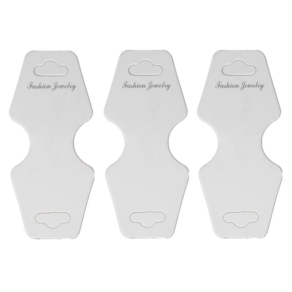 200 Pieces Necklace Display Cards - 3.54 x 1.57 Inch White Jewelry Hanging Tags for Necklaces, Bracelets & Anklets - Perfect for Boutique, Jewelry Store & Craft Show Displays