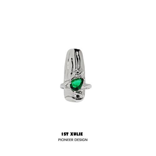 Slytherin House Nail Set Rings - Harry Potter Inspired Jewelry for Women & Girls - Perfect for Cosplay, Halloween Costume & Gift Giving