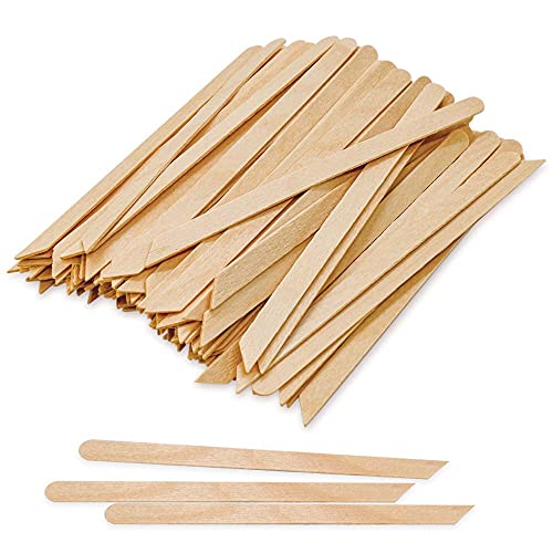 Tachibelle Wooden Wax Sticks - 100 Pack Dual-Ended Wax Applicators for Eyebrows, Lips, Nose & Body Hair Removal - Pointed & Slanted Professional Spa Tools for Smooth Skin - Perfect for Home Waxing & Salon Use
