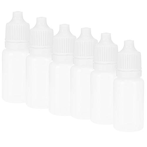 50Pcs Refillable Empty Eye Dropper Bottles - Durable Professional Liquid Drop Containers for Eye Drops, Essential Oils & Cosmetics | Perfect for Home, Travel & Salon Use (White)