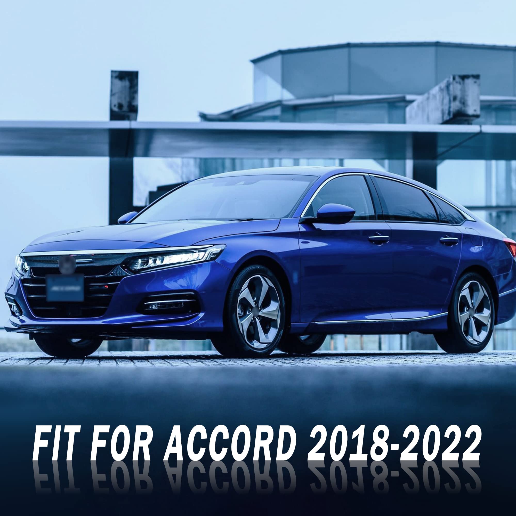 Honda Accord Sedan 2018-2022 Car Window Edge Vinyl Stickers - Glossy Black Auto Window Cover Strip Trim Accessories for Style & Protection - Perfect for Customization, UV Protection, and Enhanced Vehicle Appearance