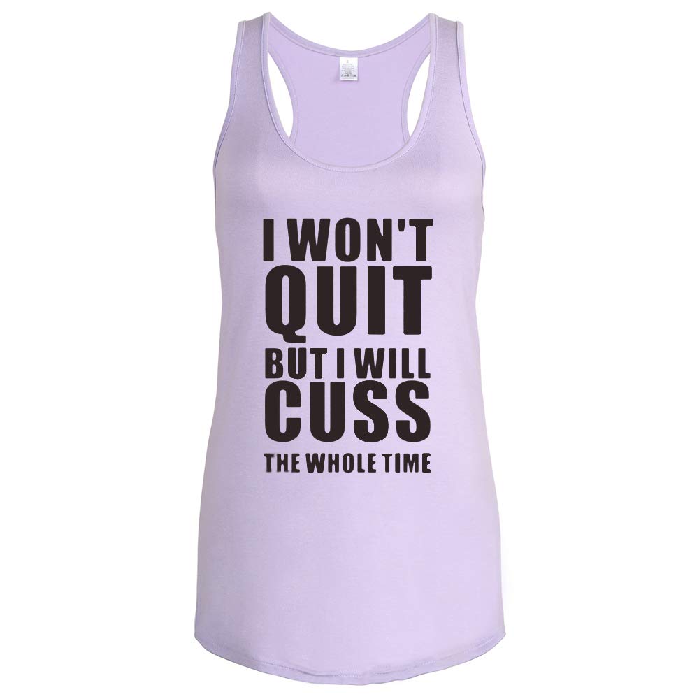 Funny Saying Racerback Tank Tops for Women - Breathable Sleeveless Workout Shirts for Gym, Yoga & Summer Outfits | FANNOO Women's Fitness Apparel