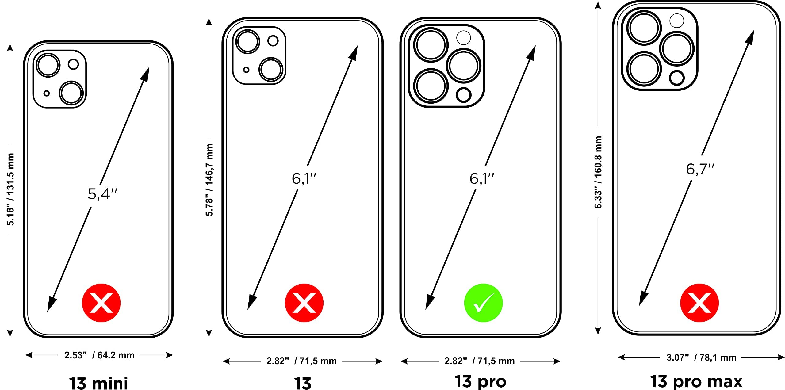 Premium Ultra Thin Leather Wallet Case for iPhone 13 Pro - French Made Patented Design - Slim RFID Blocking Card Holder - Perfect for Business & Travel (Green)