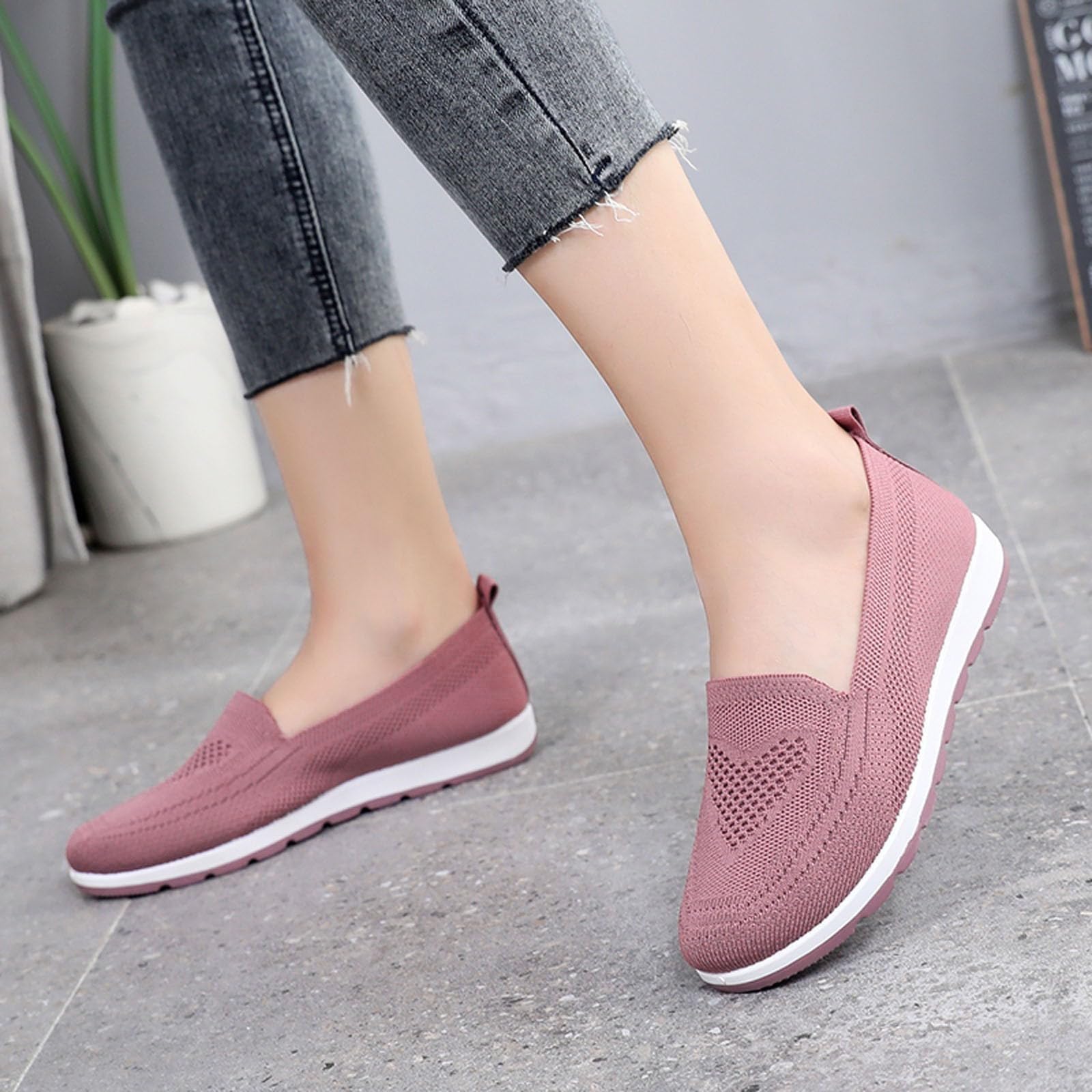 Women's Sneakers - Trendy Mesh Wedge Walking Shoes | Breathable Slip-On Loafers for Running & Tennis | Perfect for Workouts, Casual Wear & Daily Comfort
