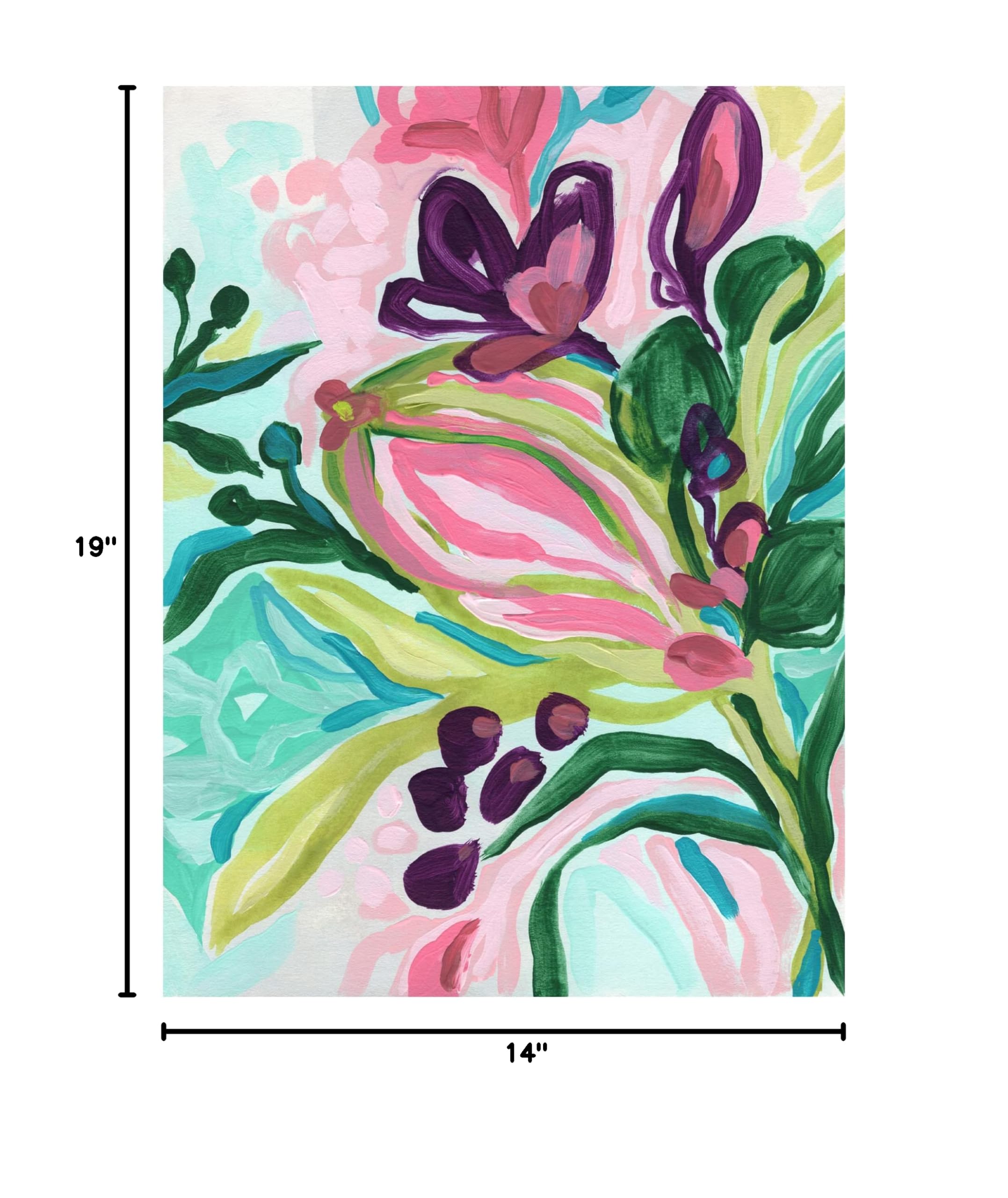 Trademark Fine Art 'Tropic Expression I' Canvas Wall Art by June Erica Vess - Tropical Beach Painting for Living Room, Bedroom & Office Decor
