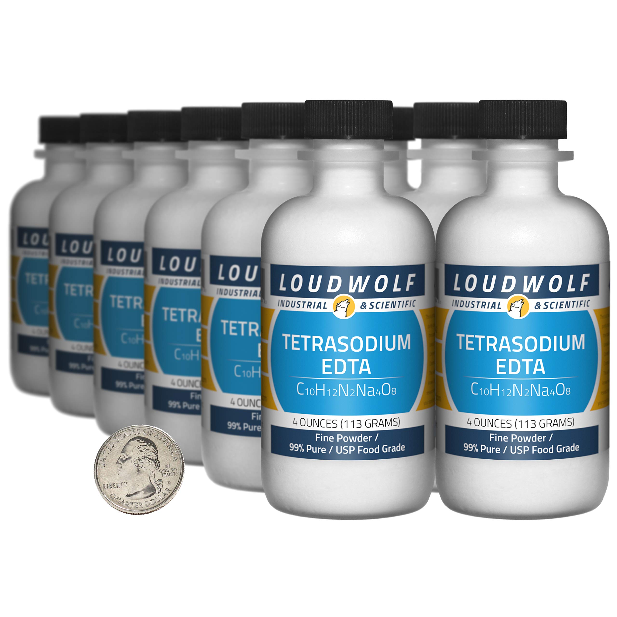 Tetrasodium EDTA 3 Pounds (12 Bottles) | 99% Pure USP Food Grade Fine Powder | Water Softener & Preservative for Cosmetics, Food, and Cleaning Products