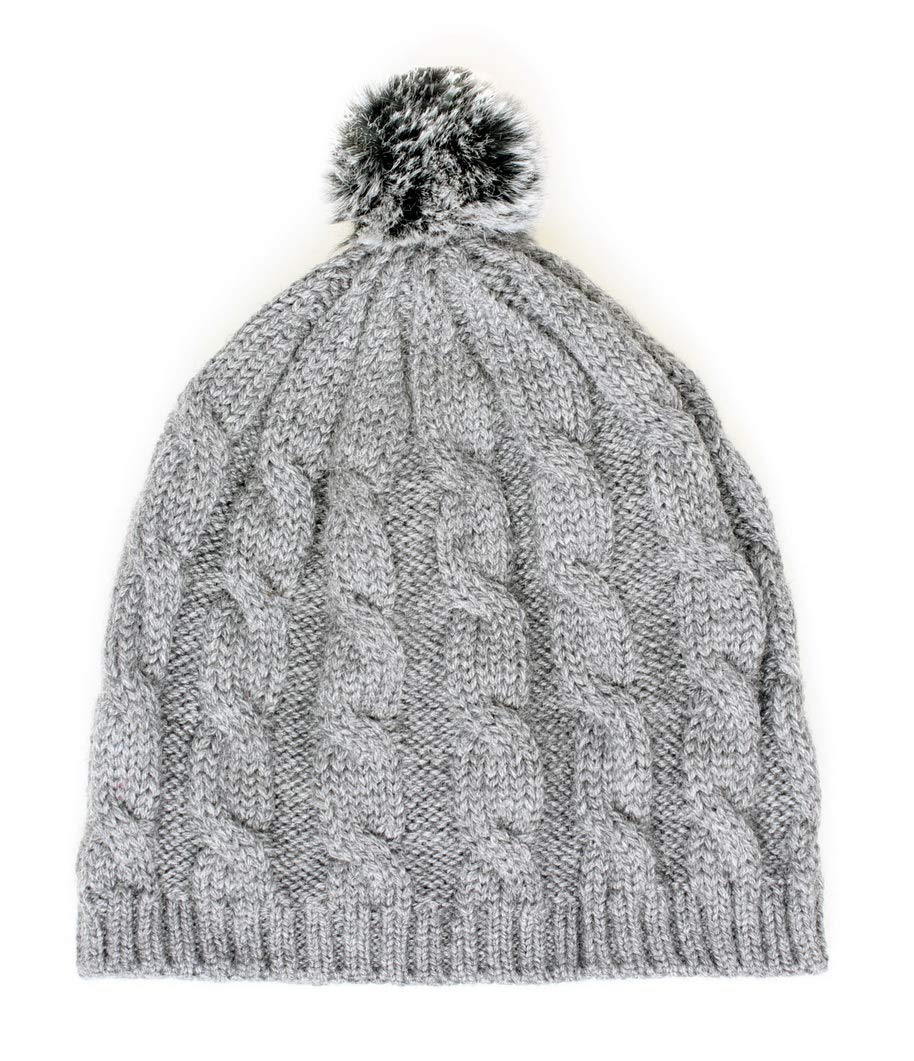 Bestknit Baby Girls Crochet Knitted Pom Pom Hat with Bow - Soft & Warm Winter Beanie for Newborn Toddler Photography Props & Outdoor Play