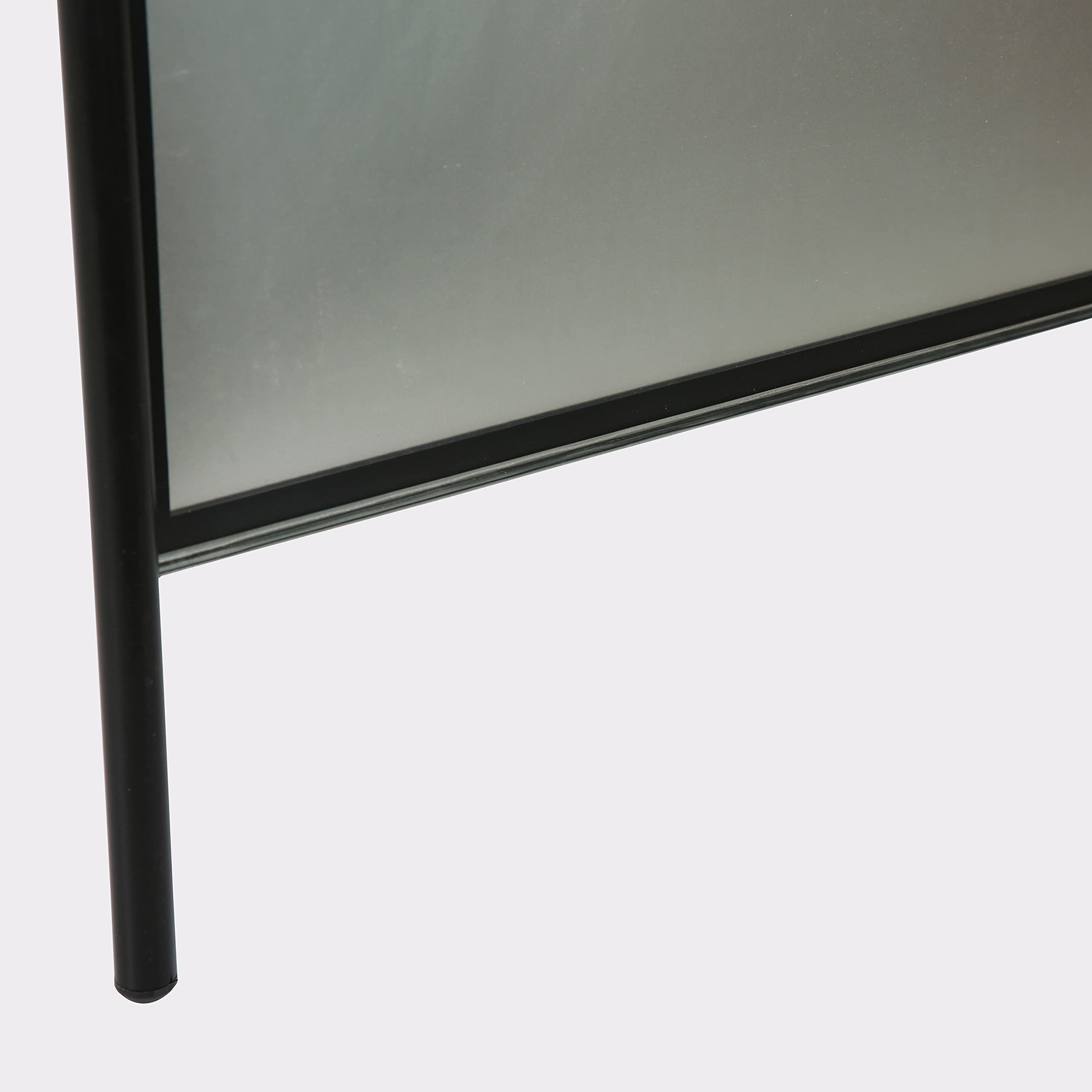 Double-Sided 20x30 Inch Sandwich Board Sign - Black A-Frame Sidewalk Menu Display with Magnetic Cover & Header | Perfect for Restaurants, Cafes, and Retail Stores Outdoor Advertising