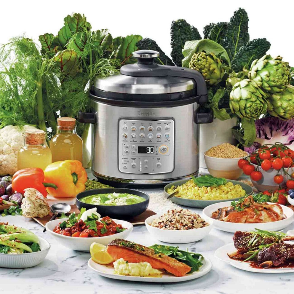 Breville The Fast Slow Go Multi-Function Cooker - 6-in-1 Pressure & Slow Cooker with Smart Programs - Perfect for Soups, Stews, Rice & Meal Prep in Modern Kitchens