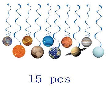 30Pcs Solar System Party Decorations - Outer Space Theme Hanging Planets, Swirls & Stars for Birthday, Baby Shower & Classroom Decor | Perfect for Space-Themed Parties & Astronomy Lovers