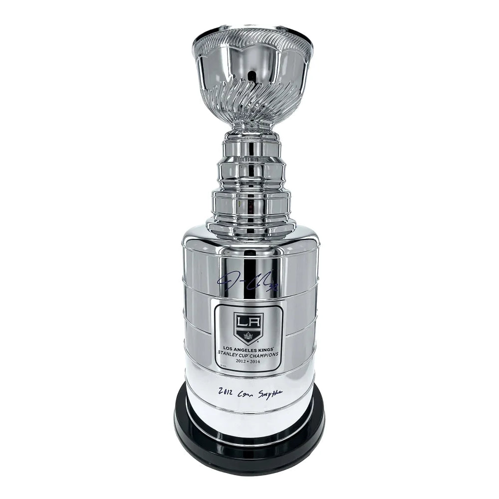 Jonathan Quick Autographed Stanley Cup Trophy #D/3 - LA Kings Signed Hockey Memorabilia with IGM COA - Perfect for Sports Collectors, Kings Fans & Hockey Enthusiasts