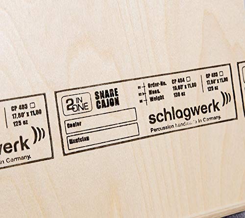 Schlagwerk CP404-RED 2-in-1 Series Large Cajon Drum - Professional Red Wooden Box Drum for Percussionists | Perfect for Live Performances, Studio Recording & Music Therapy Sessions