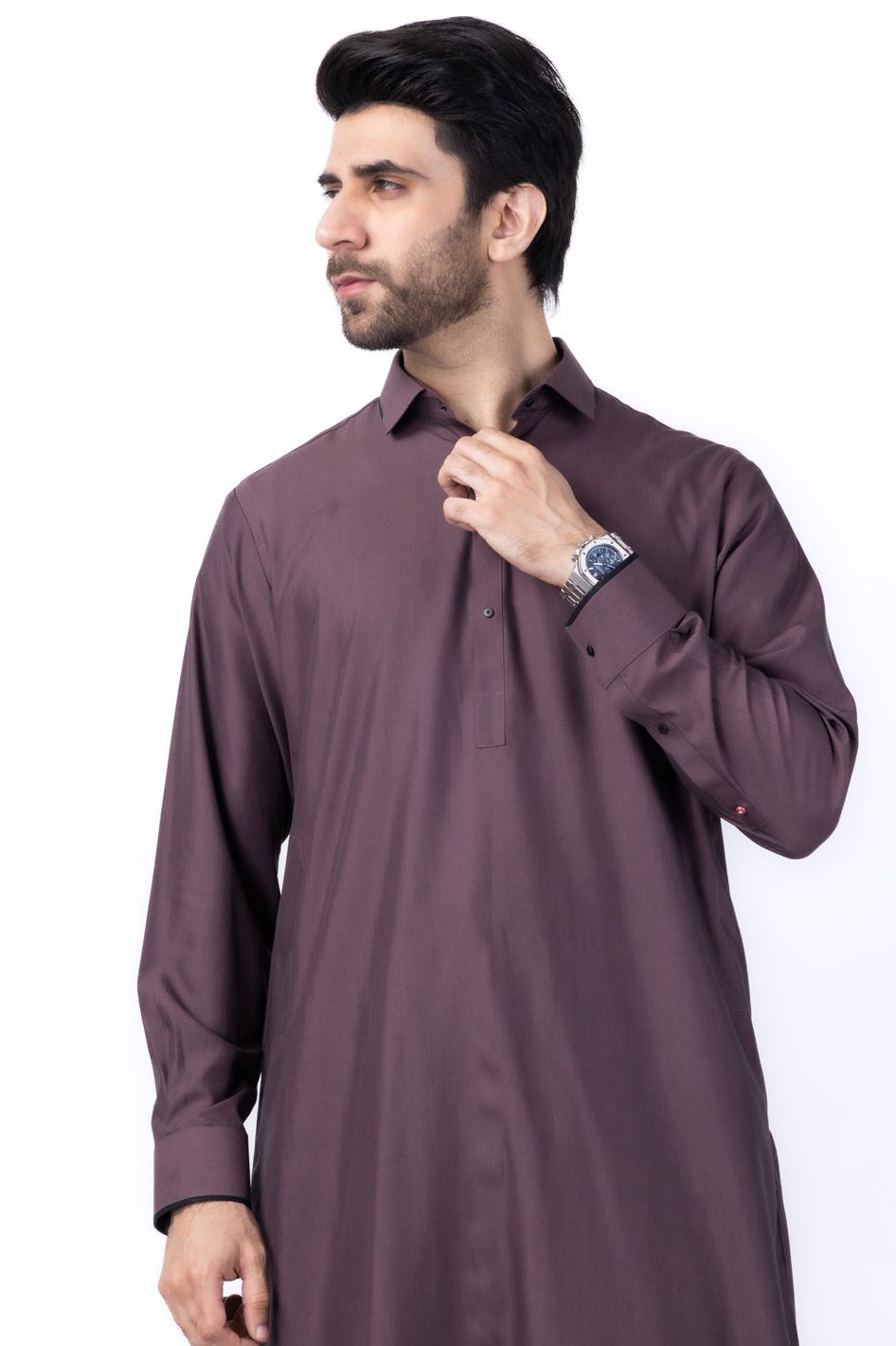 Stylish Blended Burgundy Kurta Shalwar Set by Almirah - Wasim Akram Collection | Traditional Pakistani Outfit for Men | Perfect for Eid, Weddings & Special Occasions