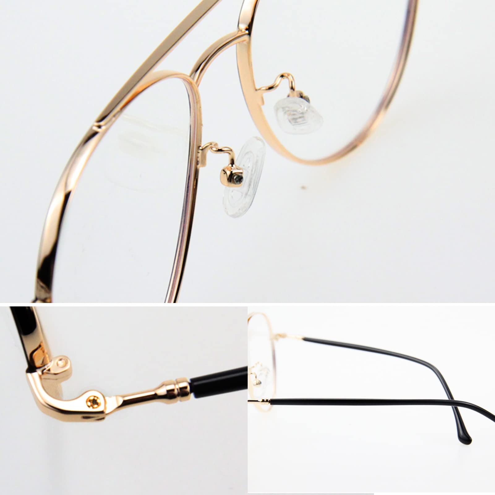 Photochromic Aviator Sunglasses for Men - Stylish Progressive Multifocal Reading Glasses with Large Metal Frame (Gold) - Perfect for Driving, Reading & Outdoor Activities