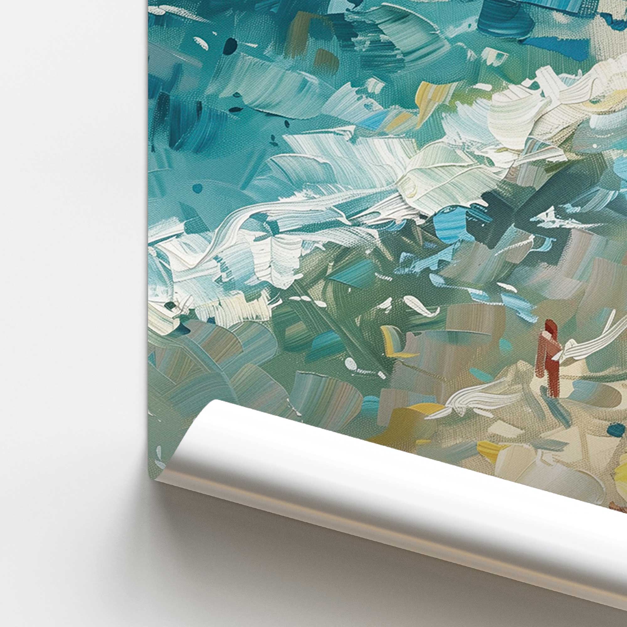 Coastal Harmony Promotional Rolled Canvas Print - Beach Wall Art for Home Decor, Office & Gift Giving | Perfect for Living Room, Bedroom & Coastal Themed Spaces