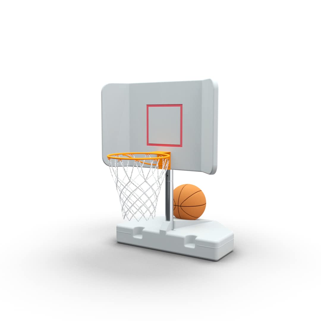 Wing-it Poolside Basketball Hoop - Portable Inflatable Pool Basketball Game Set for Adults & Kids - Perfect for Backyard, Beach, and Summer Pool Parties