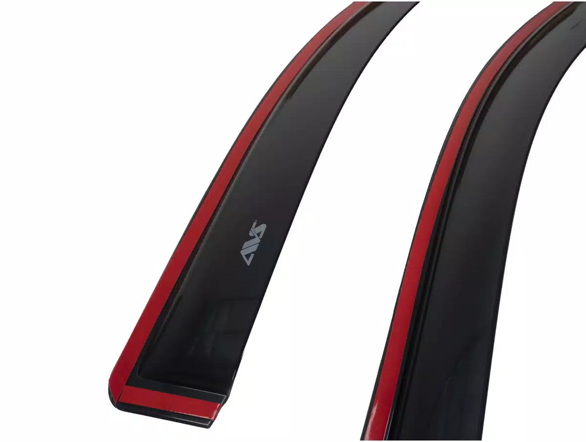 AVS Ventvisor In-Channel Window Deflectors (2-Piece Set, Smoke Tint) for 1997-2004 Dodge Dakota Standard Cab - Rain Protection & Fresh Air Flow While Driving