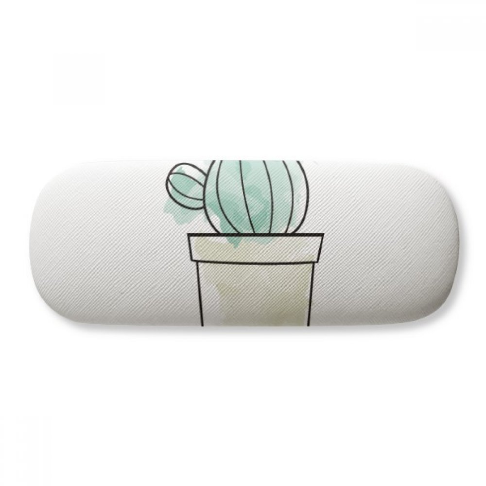 Stylish Watercolor Cactus Succulents Hard Shell Eyeglasses Case - Durable Spectacle Storage Box for Glasses & Sunglasses - Perfect for Home, Office & Travel