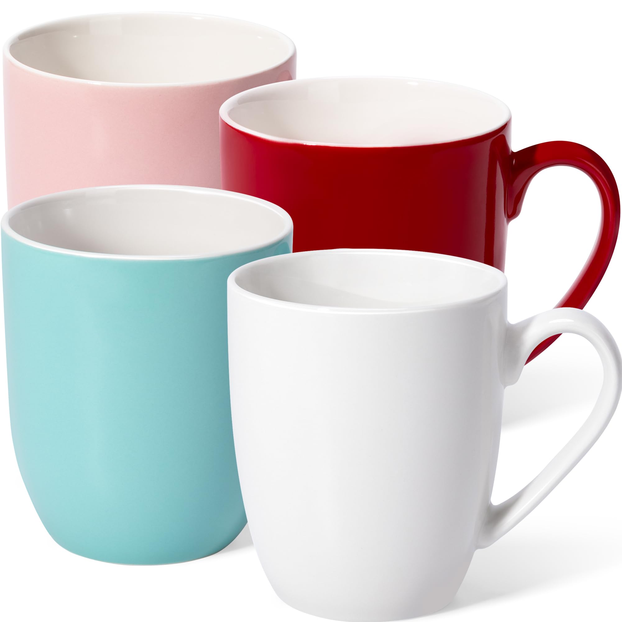 Urbanstrive 16 oz Large Coffee Mugs Set of 4 - Ceramic Coffee Cups for Tea & Hot Drinks, Multicolor 4-Pack - Perfect Gift for Women & Men, Housewarming, Office Use, Kitchen & Dining Essentials