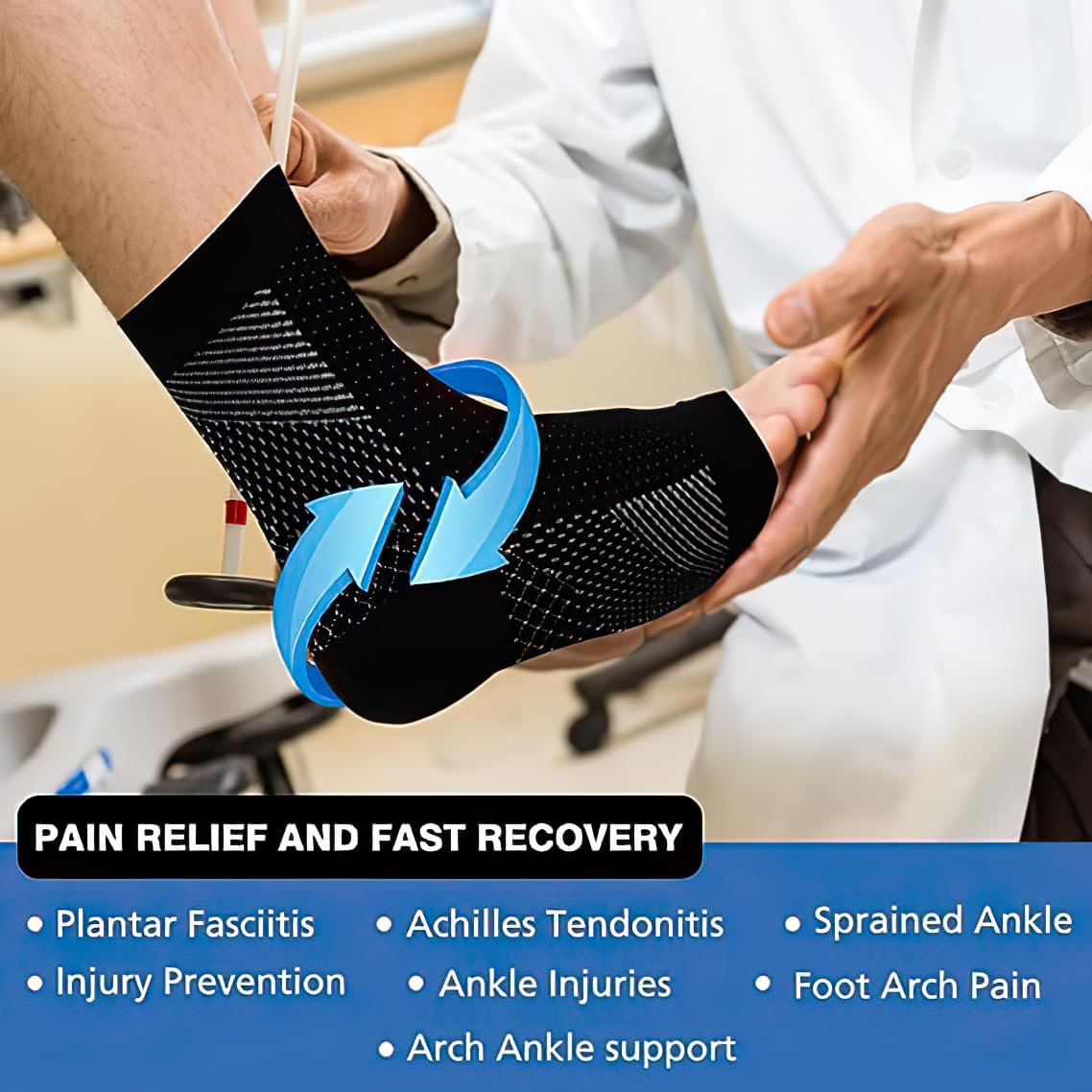 Dr. Neuropathy Compression Socks for Women & Men - Toeless Ankle Socks for Neuropathy Pain Relief - Ideal for Diabetic Foot Care, Circulation Support & Comfortable All-Day Wear