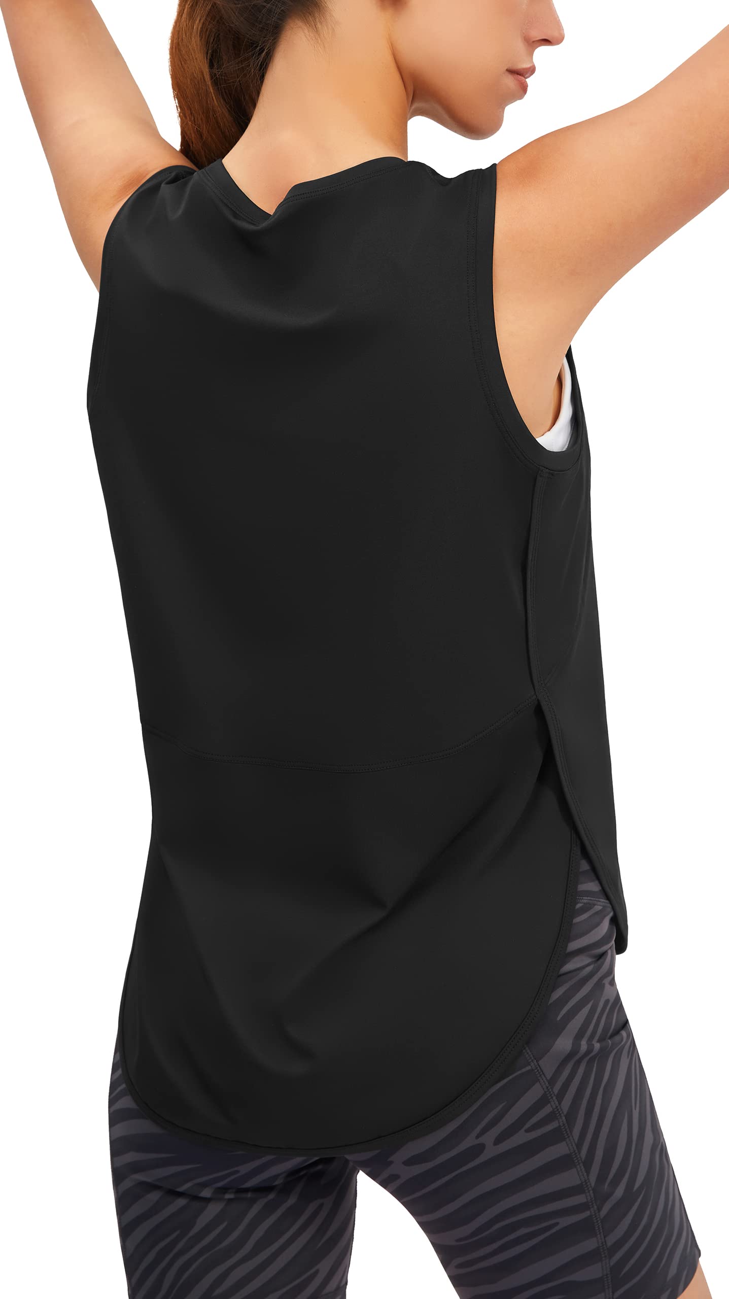Cool-Dry Ice Silk Workout Tank Tops for Women - Breathable Sleeveless Loose Fit Yoga Shirts & Athletic Tops - Perfect for Gym, Running, Yoga & Summer Outdoor Activities