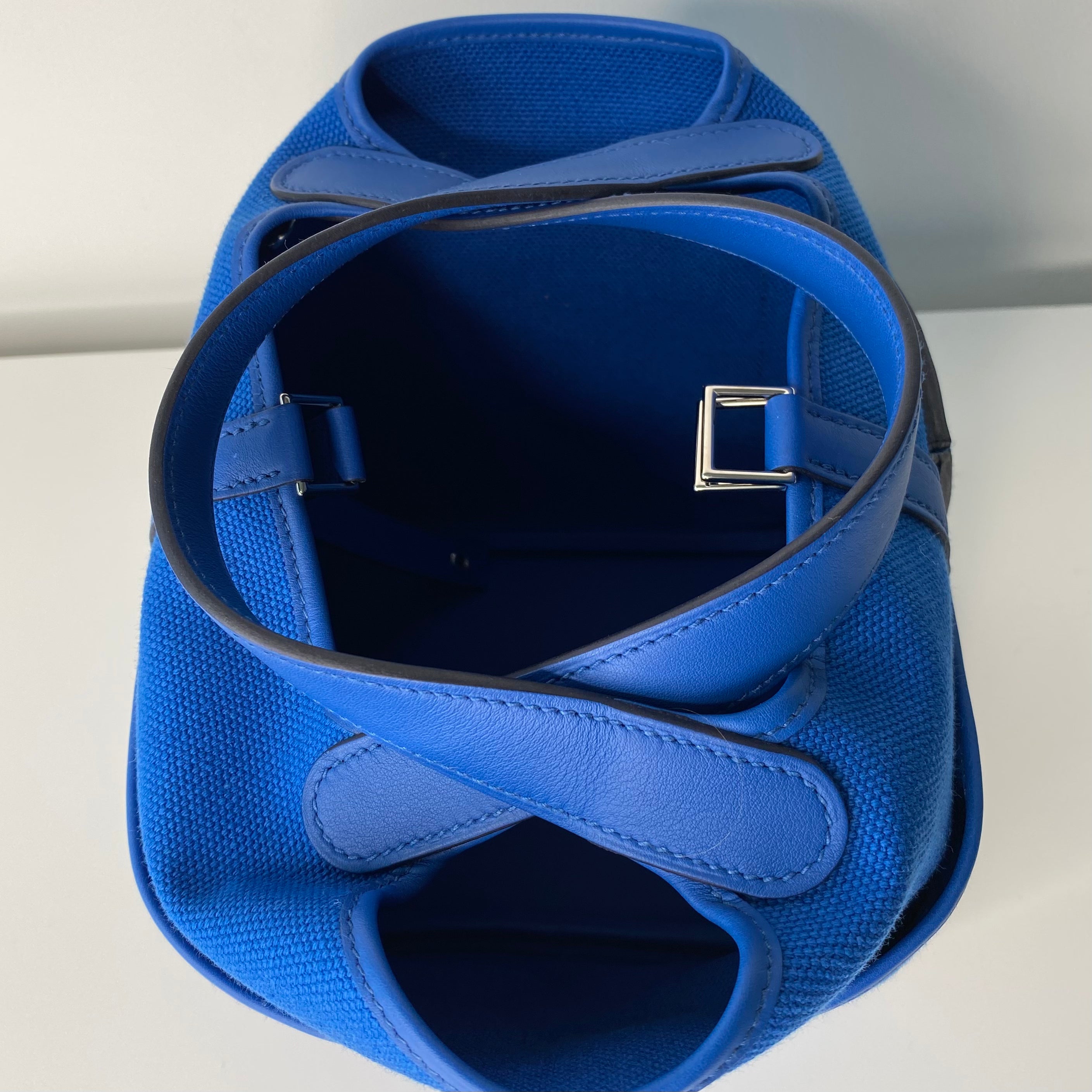 Authentic Hermes Picotin 18 Bag in Bleu Agate with Palladium Hardware - Perfect for Everyday Use, Work & Travel Accessories
