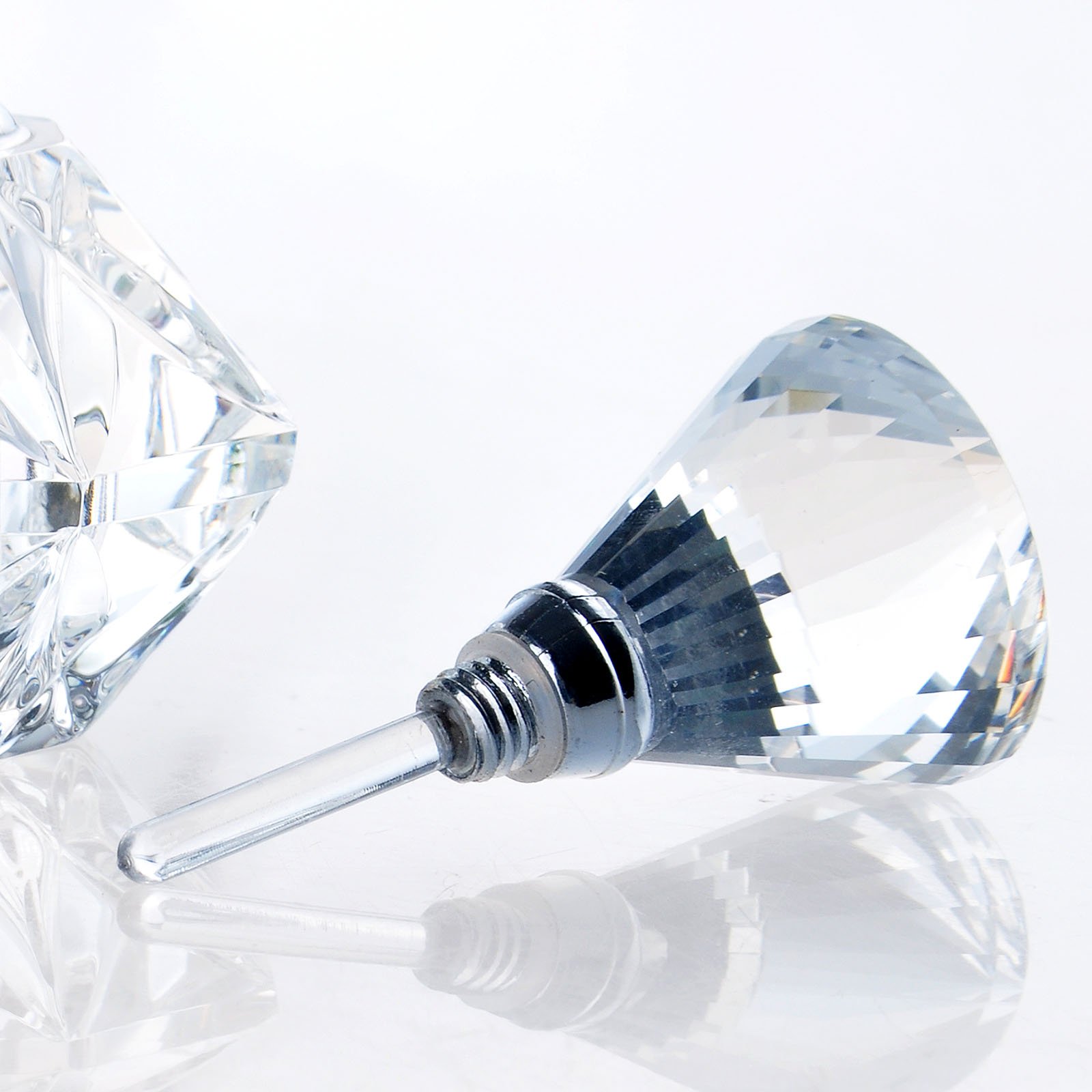 H&D HYALINE & DORA Clear Carved Crystal Refillable Perfume Bottle - Travel Size Mini Perfume Atomizer for Purse, Gift & Essential Oils - Perfect for Women's Handbag, Gym & On-the-Go Fragrance Refills