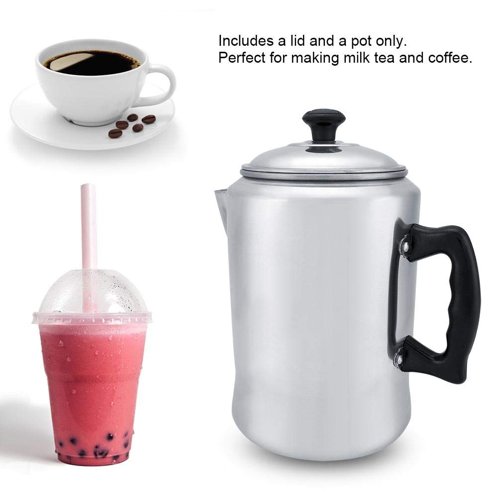 Premium Aluminum Alloy Stovetop Coffee Maker & Tea Kettle with Silicone Cool Grip Lid - Perfect for Camping, Home Brewing, and Outdoor Adventures