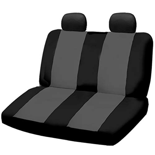 Universal Car Seat Covers & Floor Mats Set - Waterproof & Non-Slip Interior Protection for Cars, Trucks, SUVs | Includes Carpet Mats & Padded Headrest Covers (Black/Grey) + Free Air Freshener | Perfect for Family Road Trips, Pet Owners & Daily Commute