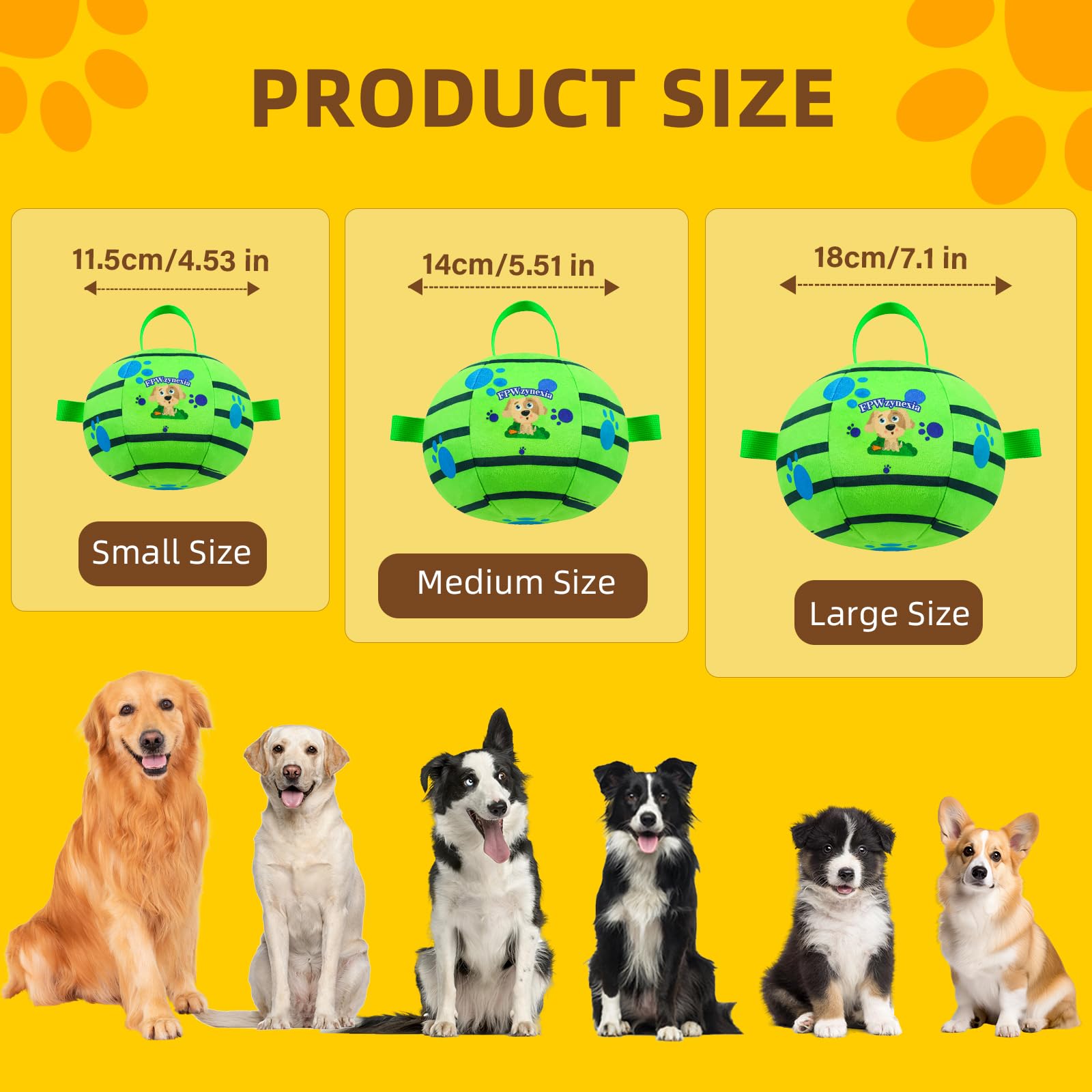 Durable Interactive Dog Toys - Chew-Resistant Nylon Dog Ball with Rope & Bluetooth Music, Moving Ball for Medium Dogs | Perfect for Playtime, Training & Entertainment
