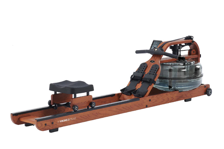 FluidRower Viking 3 Plus Rowing Machine - Premium Brown Home Fitness Equipment for Full Body Workout | Perfect for Home Gym, Cardio Training & Weight Loss