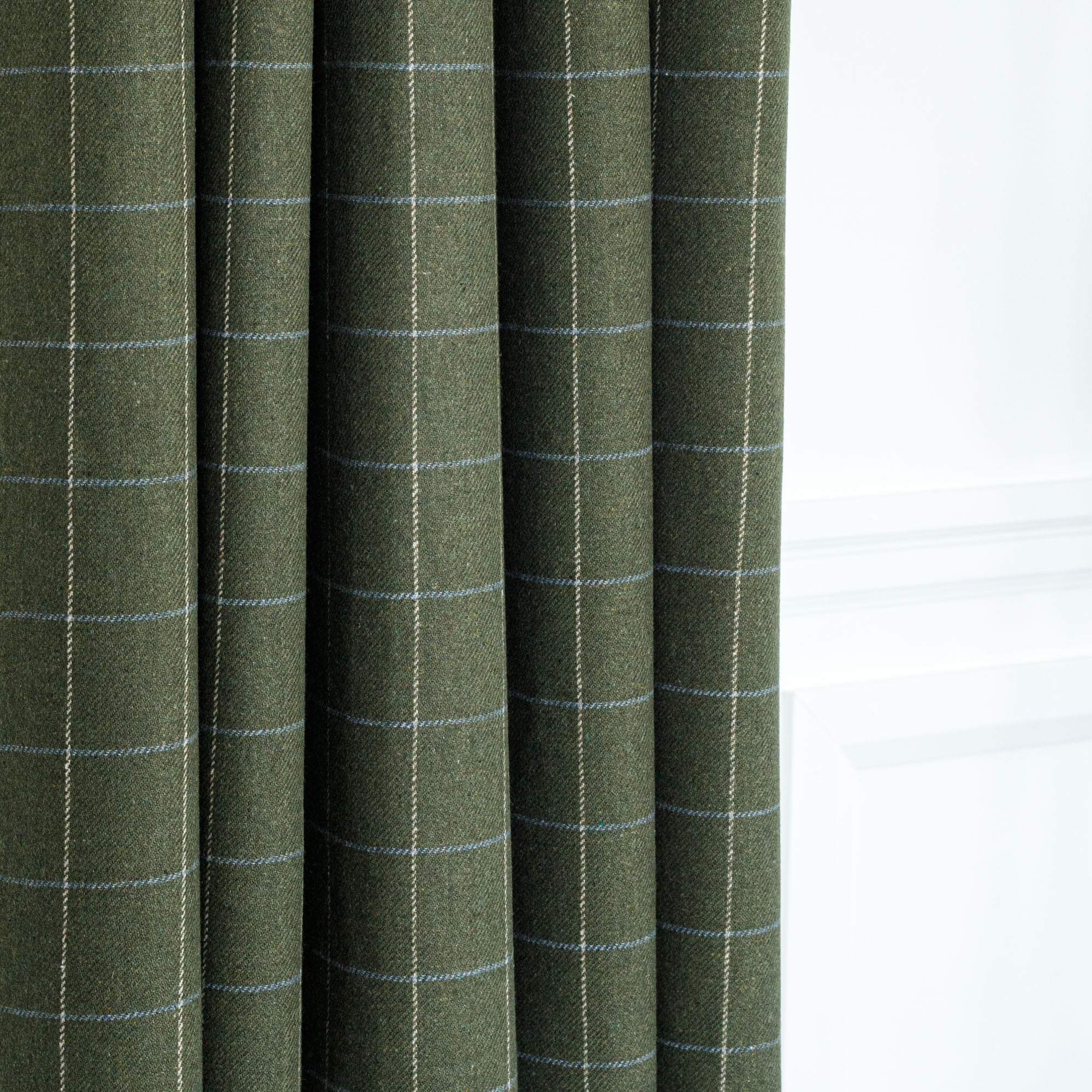 Addison Plaid Fabric - Soft and Durable Moss Green Checkered Textile for DIY Crafts, Home Decor, and Upholstery Projects
