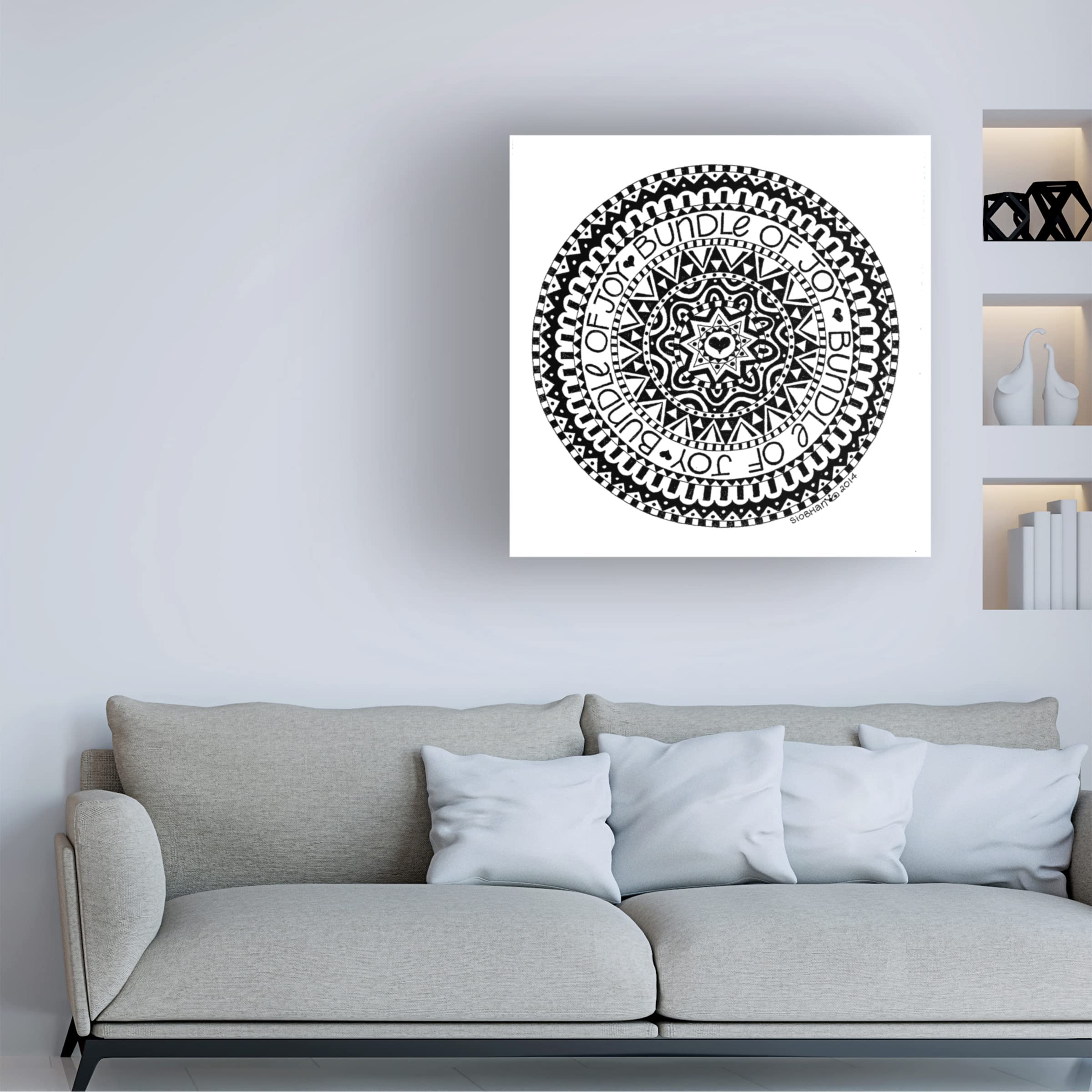Trademark Fine Art 'Bundle Of Joy' 18x18 Canvas Wall Art by Siobhan - Perfect for Nursery, Baby Shower Gifts & Home Decor