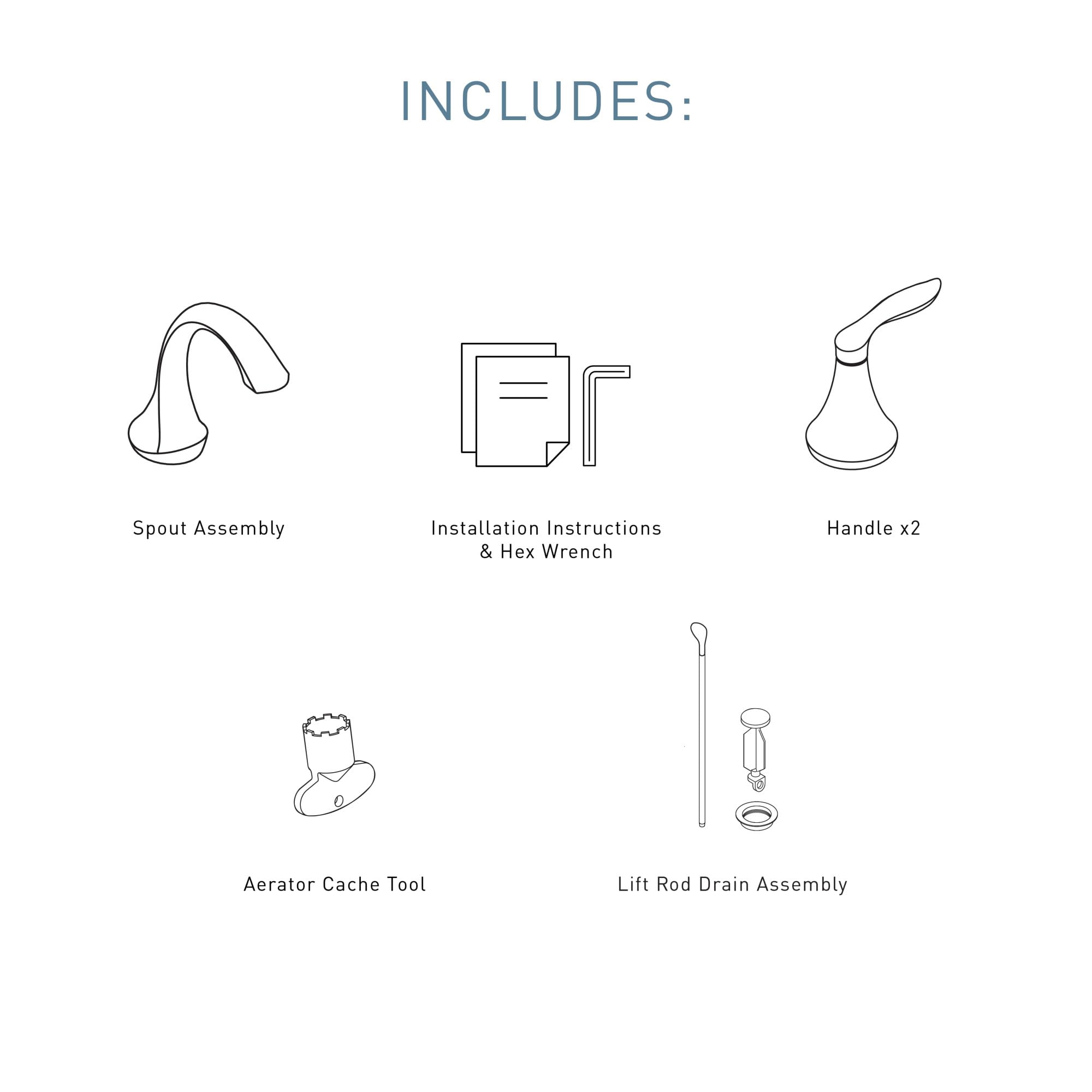 Moen Eva Brushed Nickel Two-Handle High-Arc Widespread Bathroom Faucet - 3 Hole Sink Faucet with Drain Trim (Valve Required) - Perfect for Modern Bathroom Vanities and Powder Rooms - Model T6420BN