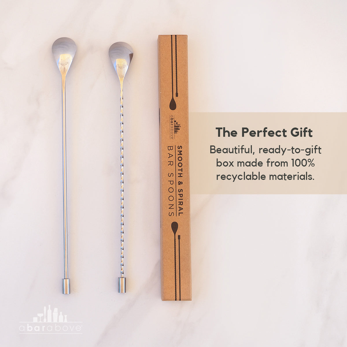 Premium Stainless Steel Bar Spoons for Mixing Cocktails - Gold Standard 12-Inch Bartending Spoon - Perfect for Home Bars, Professional Bartenders & Cocktail Enthusiasts
