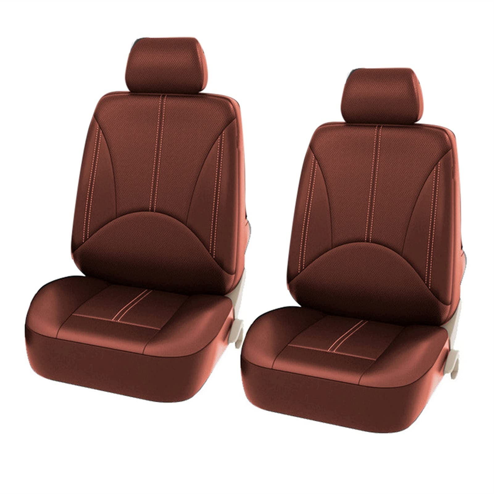 PAOMIAN 1/4/5/9pcs Universal Car Seat Covers Set - PU Leather Auto Interior Accessories, Vehicle Seat Protector (4pcs Brown) - Perfect for Sedans, SUVs & Trucks, Adds Luxury Style & Protection