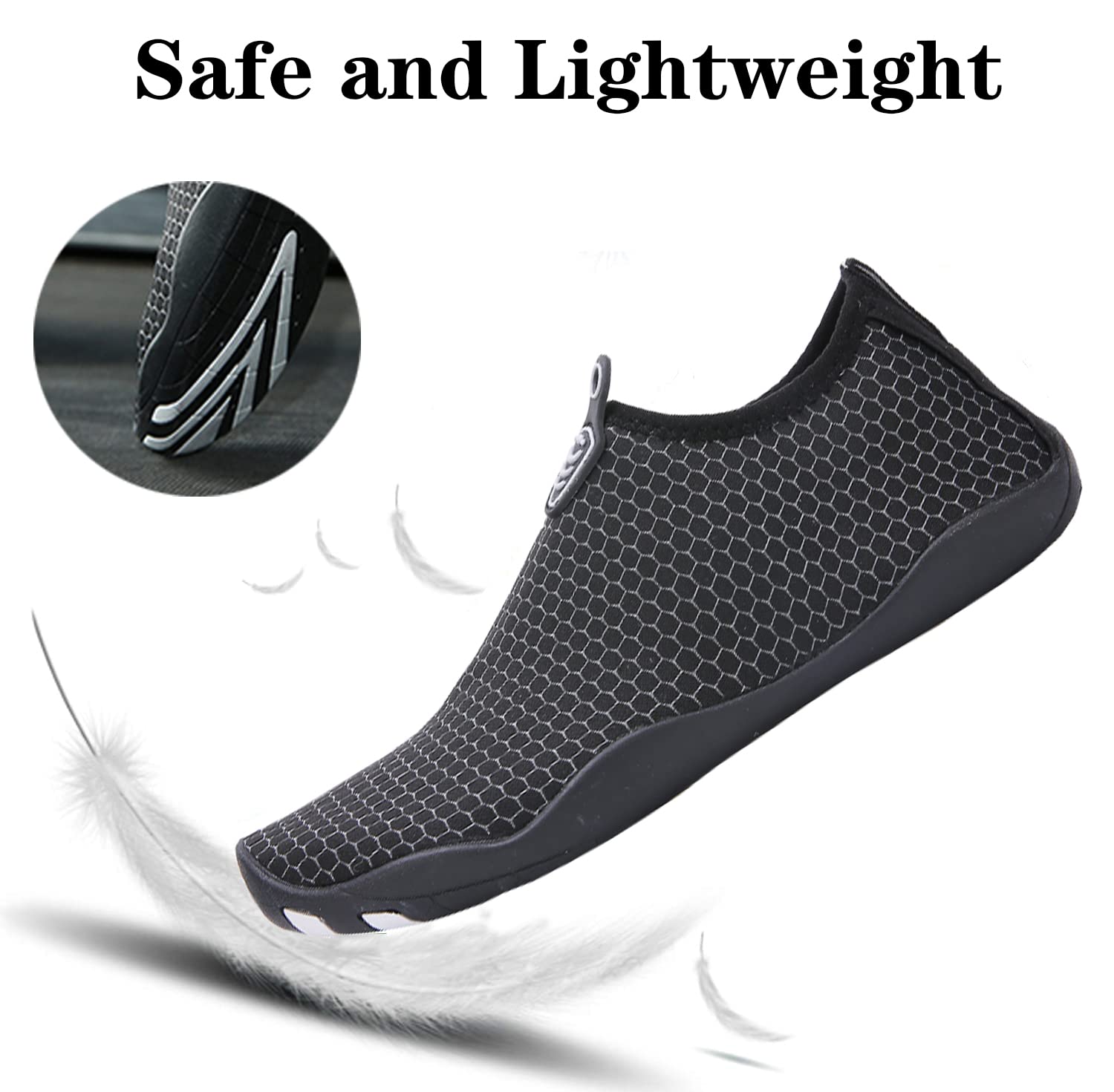 **Quick-Dry Water Shoes for Women & Men - Lightweight Aqua Socks for Beach, Pool, Surf & Water Park Activities - Perfect for Swimming, Walking & Outdoor Water Sports**