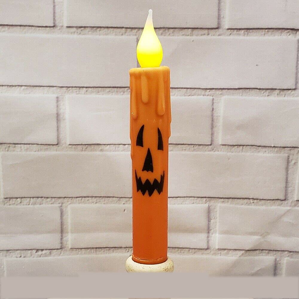 Primitive Halloween Timer Taper Candle 6.75