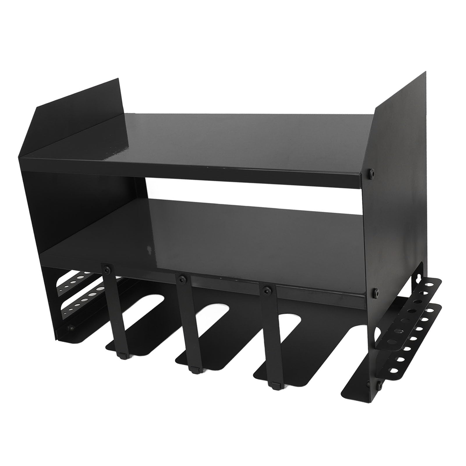 Power Tool Organizer Wall Mount - Heavy Duty Black Tool Storage System for Garage & Workshop | Space-Saving Workshop Organization for Drills, Saws & Power Tools