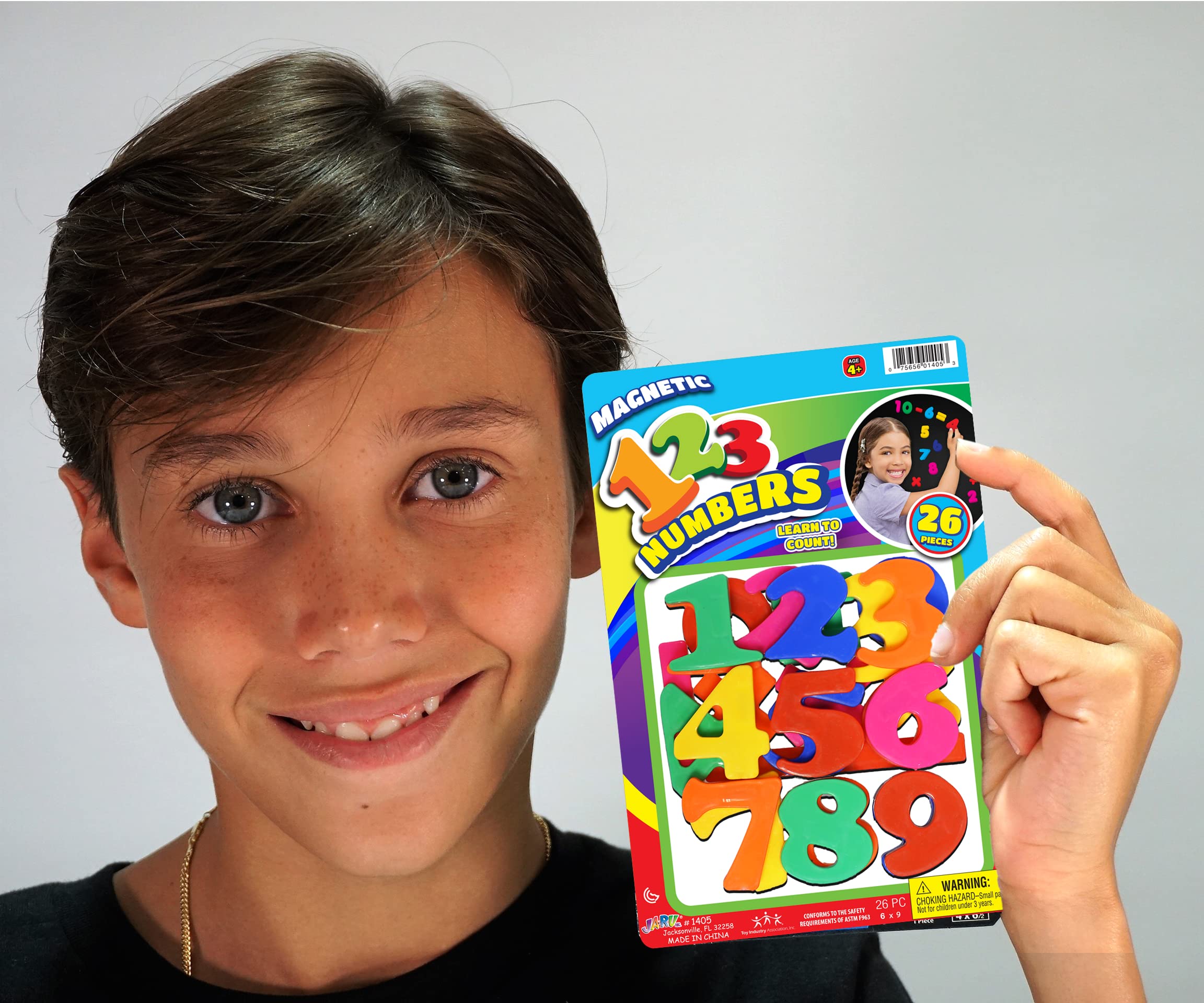 JA-RU Magnetic Numbers Toy - 52 Magnets for Kids, Refrigerator & Whiteboard - Math Learning Toys for Preschool & Classroom Use