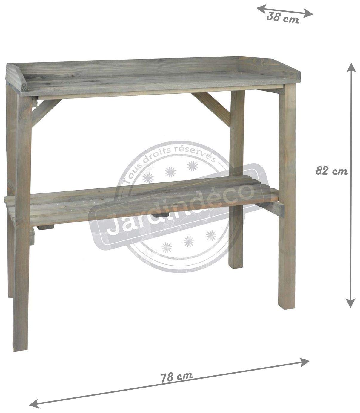 Esschert Design NG75 Heavy Duty Wooden Garden Work Bench - Sturdy Outdoor Workstation for Gardening, DIY Projects, and Home Improvement