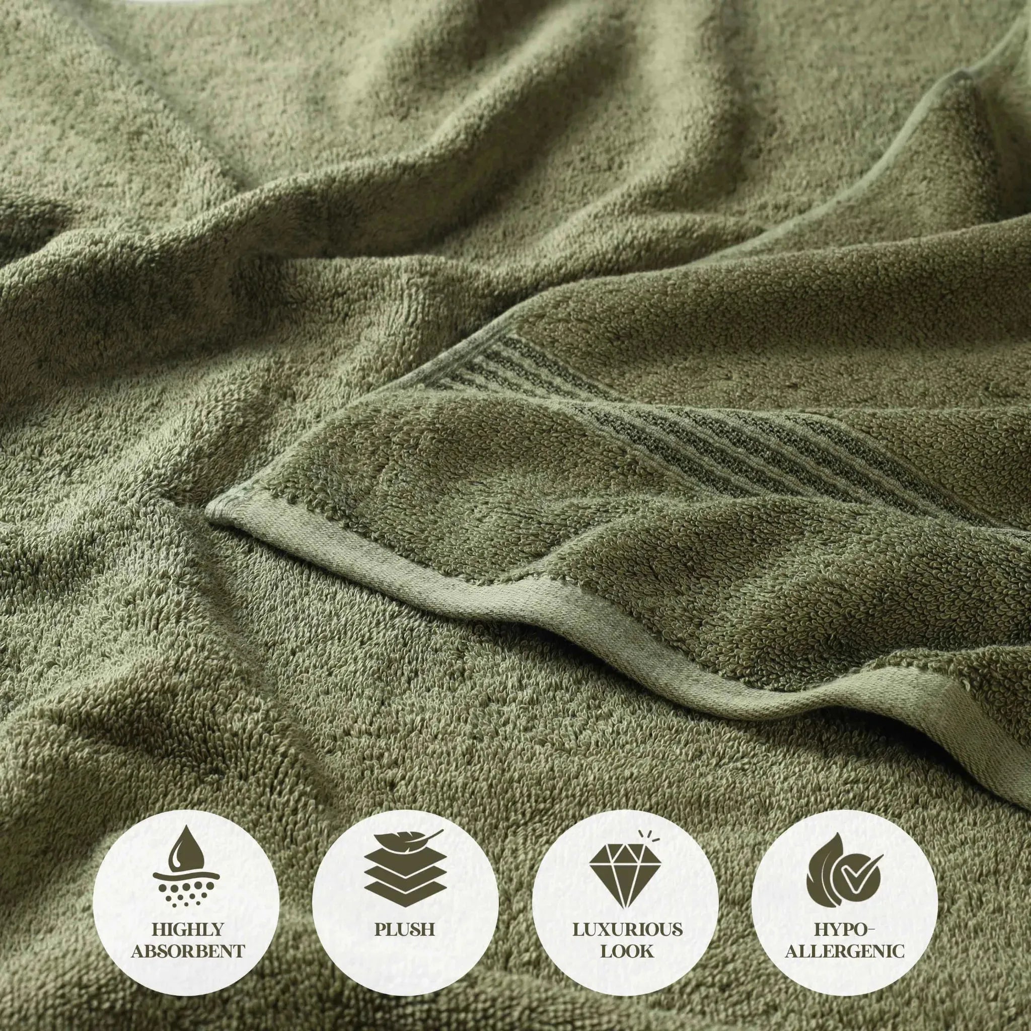 Premium Egyptian Cotton Bath Towels Set of 4 - Ultra Soft & Highly Absorbent Luxury Towels for Spa, Hotel & Home Use
